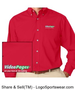 VideoPages Red Long Sleeve (1) Logo - Logo on Left Chest Area. Design Zoom